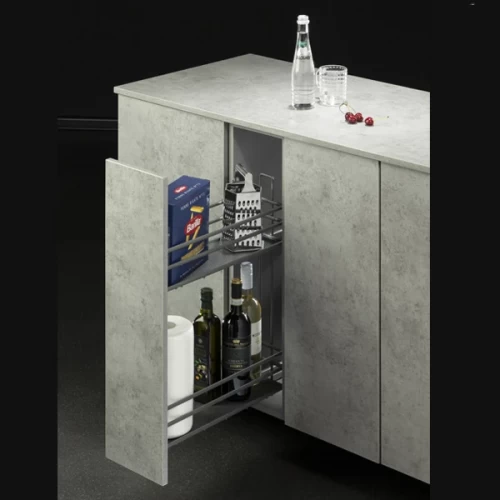 Бутылочница 200 мм 2-уров. 450*145*500 плоский стальной прут, пласт. поддон, серый