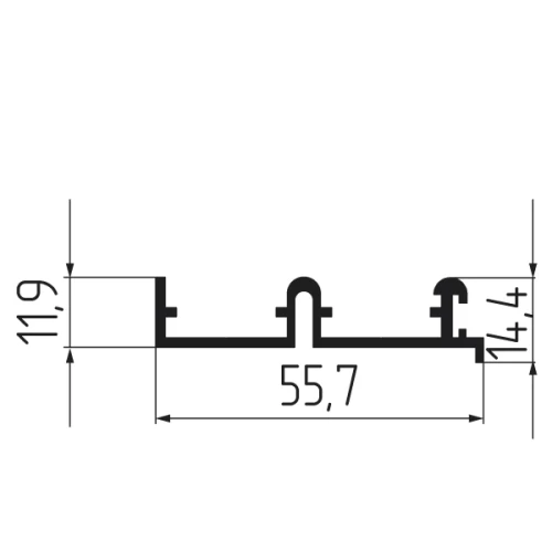 Направляющая верхняя двухполозная для SGM 04-2  1,5м