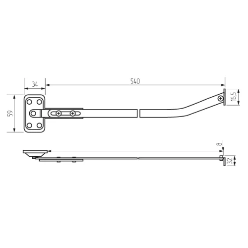 Комплект для складывающихся дверей S-45 Mepa