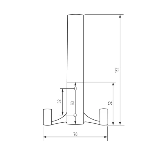 Крючок R18, 3-х рожковый, черный