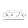 Подвеска 2 шурупа прорезь сверху СТ.142 65х15мм, толщина 1,4мм (5.1А)