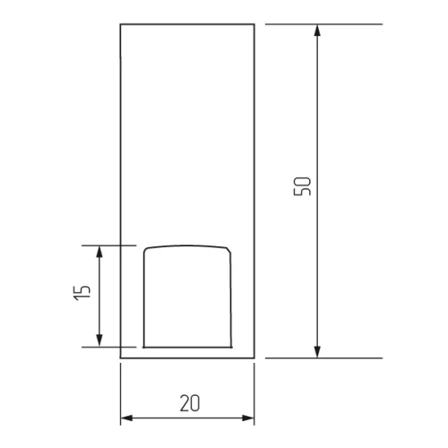 Крючок R19 со скрытым креплением, 1-рожковый, хром матовый