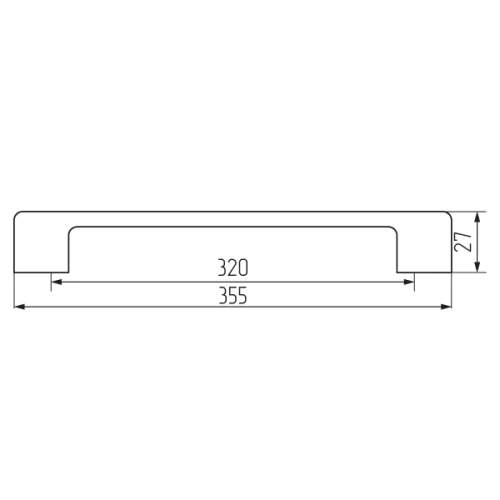 Ручка-скоба OH-63-320, матовый хром