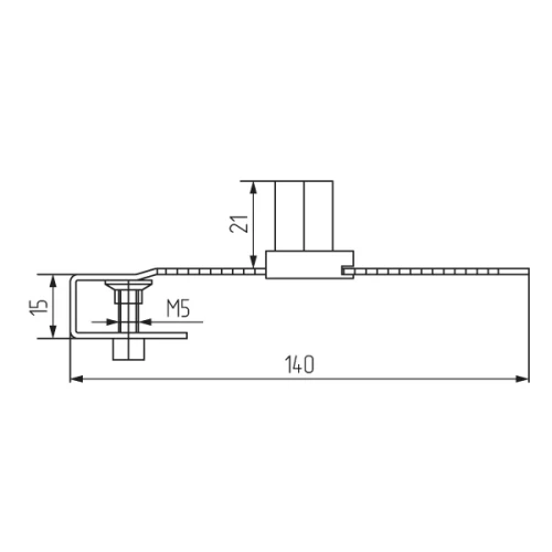 Замок LOCK.318.L140.CR, реечный хром