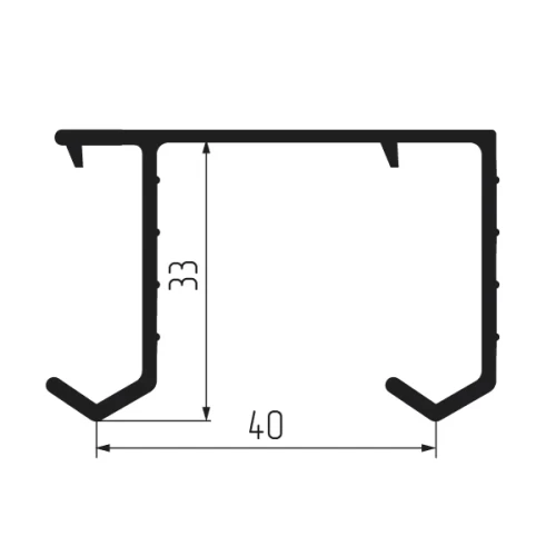 Al-38-3,0m Сдвоенная направляющая верх для подвесных дверей
