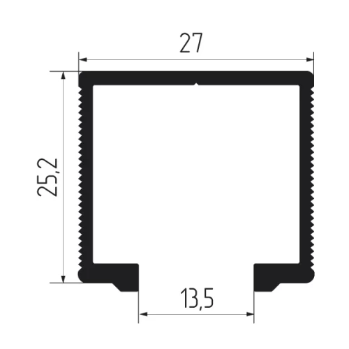 Направляющая верхняя однополозная для 05MKK2, AL05-3м