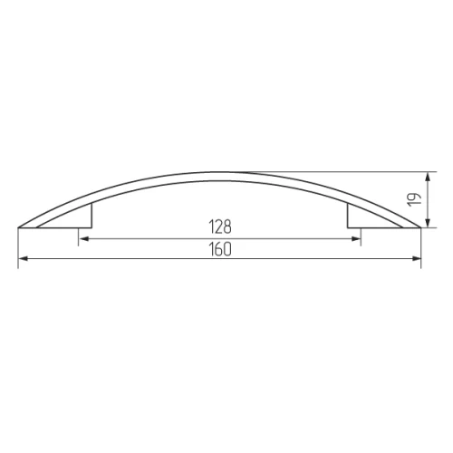 Ручка-скоба OH157-128, золото АЛЮМИНИЙ