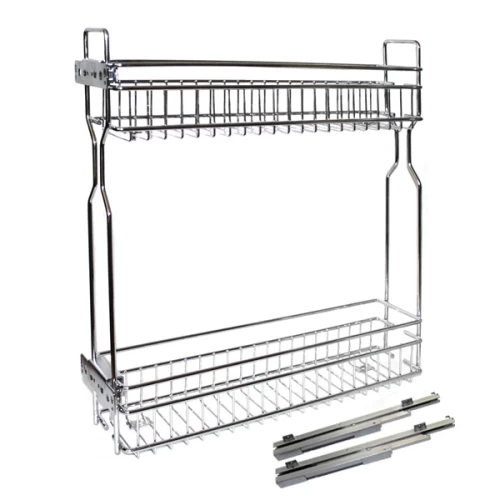 Бутылочница 200мм 2-уровневая V-40913 , D470xW145xH500 с крепл. для фасада, Левая