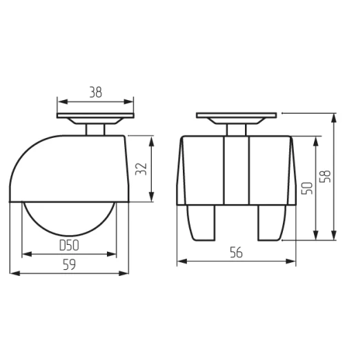 Опора колесная Д=50 броневик (9,2-П-01)