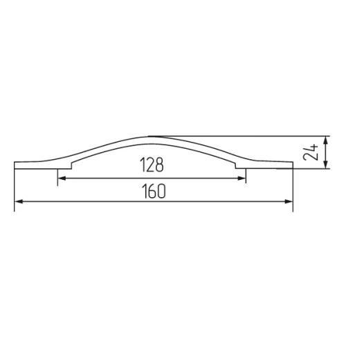 Ручка-скоба H76-128, розовая шампань