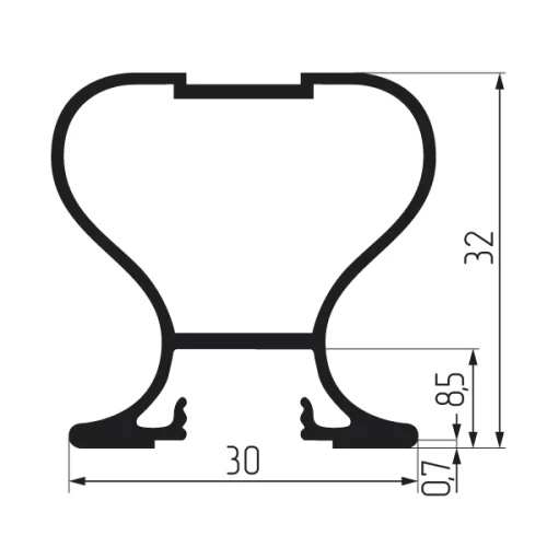 Вертикальная рамка закрытая,  мат.Шампань 5,4м