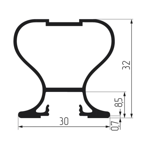 Вертикальная рамка закрытая,  мат.Шампань 5,4м