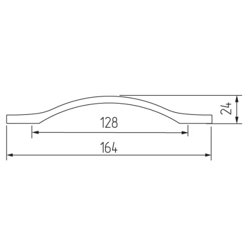 Ручка-скоба H76-128, хром матовый