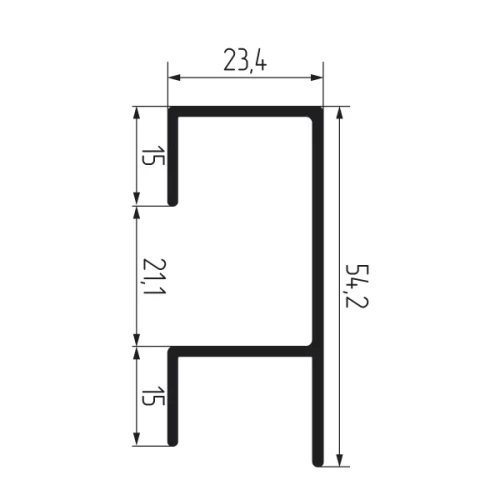 Направляющая нижняя двухполозная для SKM 38AY 3м