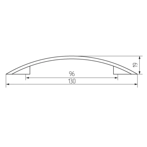 Ручка-скоба OH157-96, хром АЛЮМИНИЙ