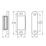 Защёлка магнитная одинарная белая