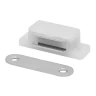 Защёлка магнитная одинарная белая, 2.5 кг,  с ответной планкой