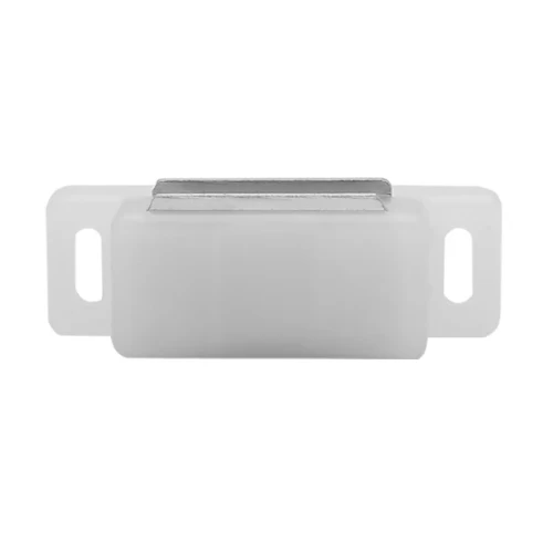 Защёлка магнитная одинарная белая, 2.5 кг,  с ответной планкой