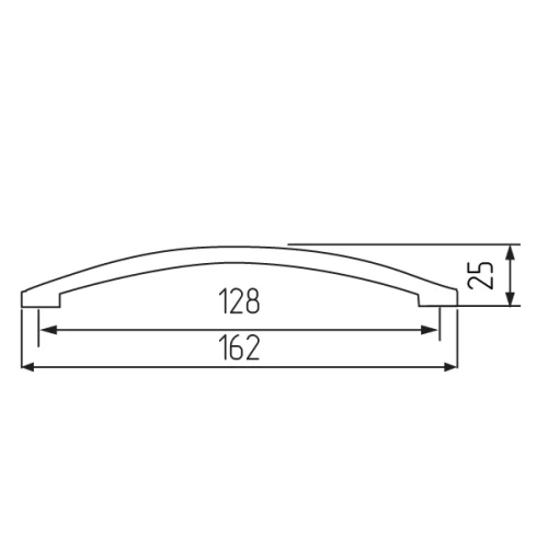 Ручка-скоба R10, 128мм, алюминий