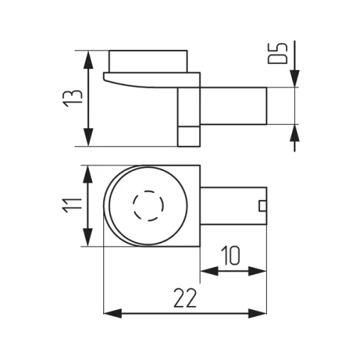Полкодержатель 5*10 с амортизатором 37111