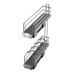 Выдвижная корзина UNIHOPPER 110Х465Х510 правая в базу 150мм, с разделителями, серая, с доводчиком