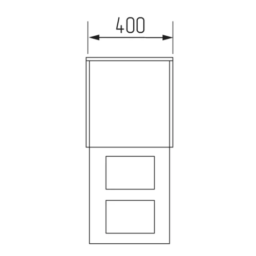 Выдвижная система утилизации с двумя емкостями в базу 400мм нижнего крепления, с доводчиком