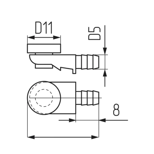 Полкодержатель 5*8 с амортизатором 37109.001
