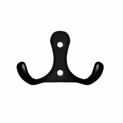 Крючок H5506, AL 2-х рожковый,  черный