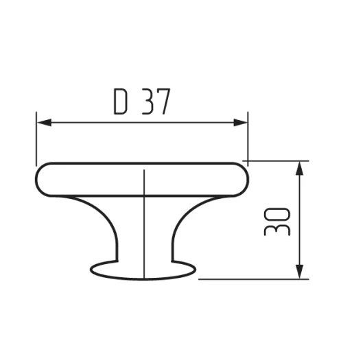 Ручка-кнопка  R63, античное серебро