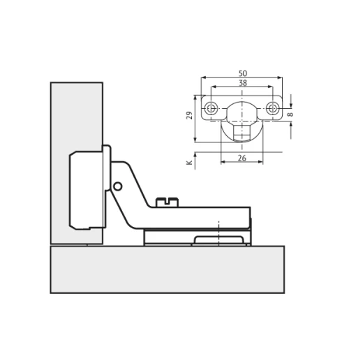 Минипетля вкладная MF-402C, slide-on