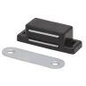 Защёлка магнитная одинарная черная, 2.5 кг,  с ответной планкой