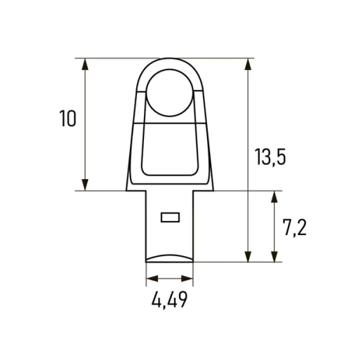 Полкодержатель Г-образный цинк 5*8, никель