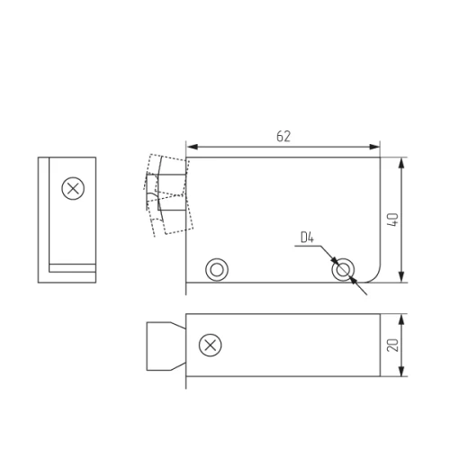 Подвеска регулируемая тип VIII белая, левая, Польша