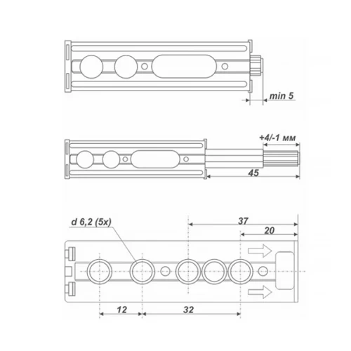 Магнитный толкатель Push-to-Open накладной на 50 000 открываний