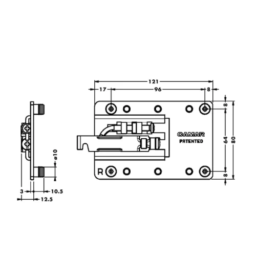 Подвеска каркаса усиленная 807.XL.Z1.IN.DX правая, CAMAR