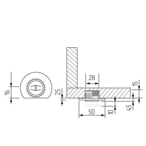 Регулятор с пластиковым подпятником 304.28.Z2.50.A2 Италия