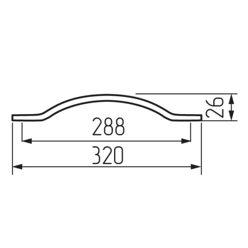 Ручка-скоба R30, 288/320мм, хром