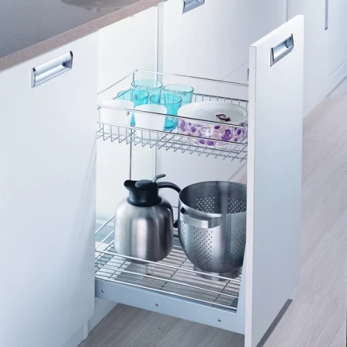 Корзина 300мм 2-уровневая PTJ004F-300 ALBA 245х475х510мм с фиксатором