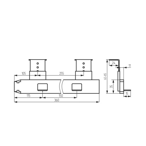 Полка  для клавиатуры К-2, 551х263х36 мм Комплект