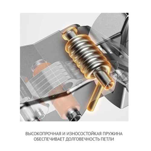 Петля MF Prima Top 2D, 45 мм, Clip-on, накладная с доводчиком, мягкий ход, никель, евровинт, H=0