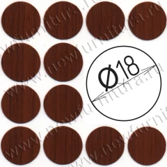 Заглушка WG самокл. D=18мм (итальянский орех) 70шт. Calvados