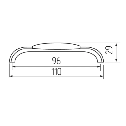 Ручка-скоба R40, 96мм, серый, керамика GF/Blu/F20