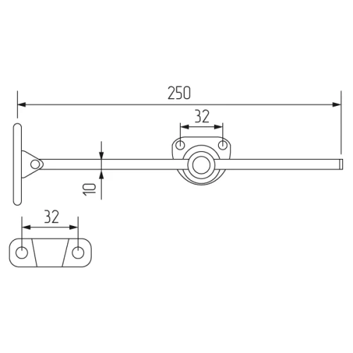 Кронштейн мебельный секретерный универсальный Польша
