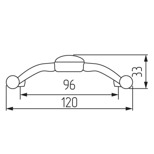 Ручка-скоба R67, 96мм, бронза