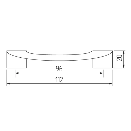 Ручка-скоба H80-96, черный