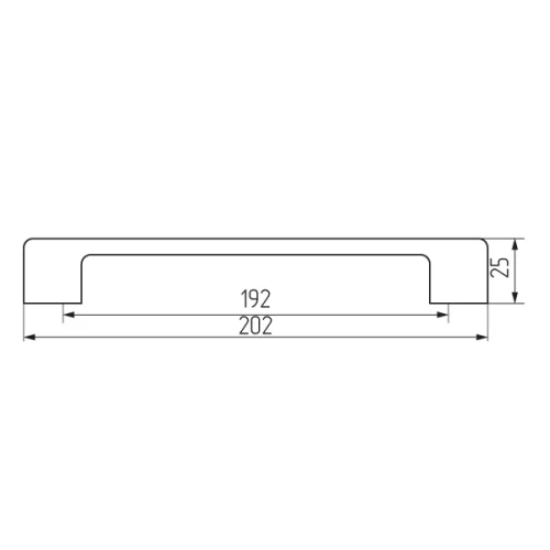 Ручка-скоба R74, 192мм, черный