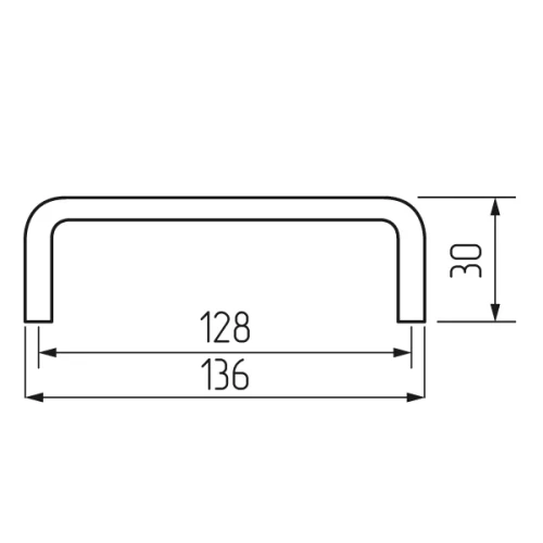Ручка-скоба H94-128, бронза полированная