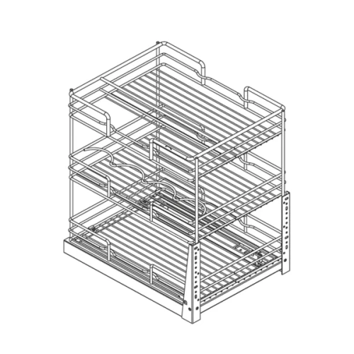 Корзина 400мм 3-уровневая PTJ010 ALBA 345х455х540мм