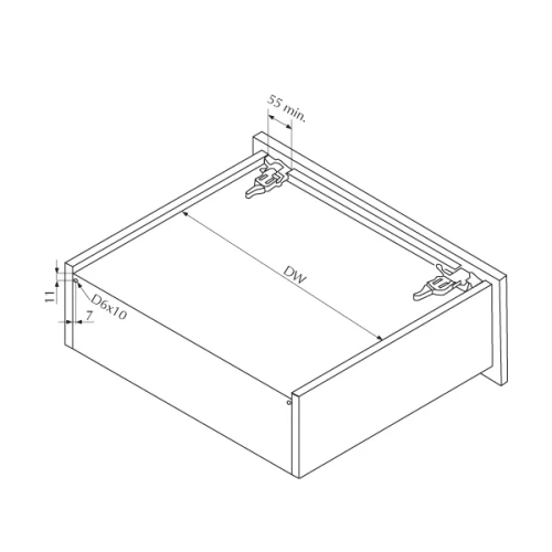 Направляющие для ящика Unihopper Magic Box, 300мм (комплект)