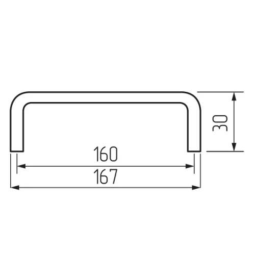 Ручка-скоба H94-160, бронза полированная